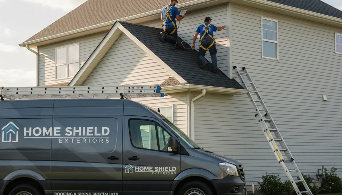 Professional roof inspection by vinyl siding contractors in Houston, TX