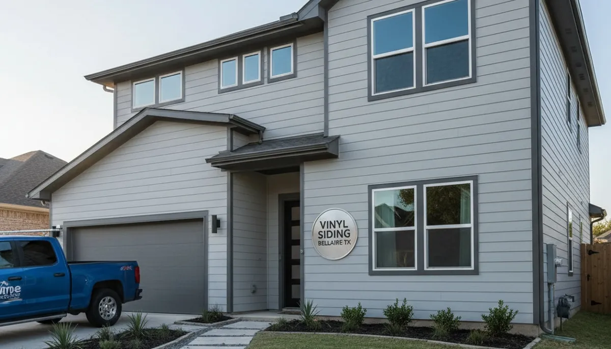 Professional vinyl siding installation on home exterior in Houston, TX by local siding contractors