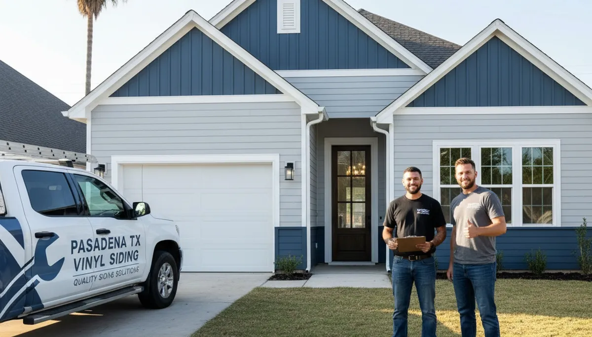 Professional vinyl siding installation on home exterior in Houston, TX