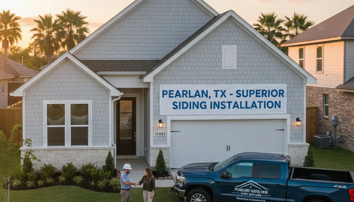Professional vinyl siding installation on residential home exterior in Houston, TX
