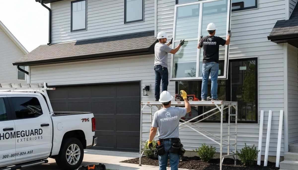 Window replacement and vinyl siding installation by Next Level Exteriors in Houston, TX
